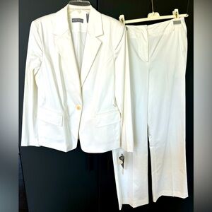 New white cotton suit